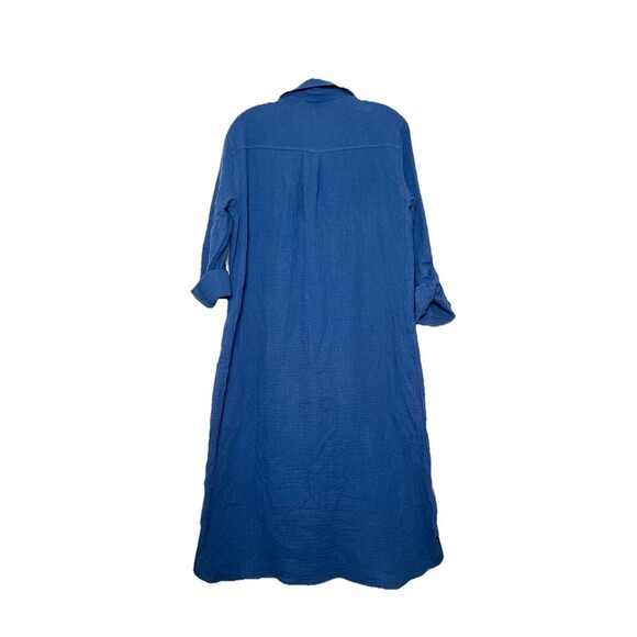 Ripskirt Nearly Navy Travel Dress Women’s Medium Double Gauze Cotton Pockets - Picture 3 of 10